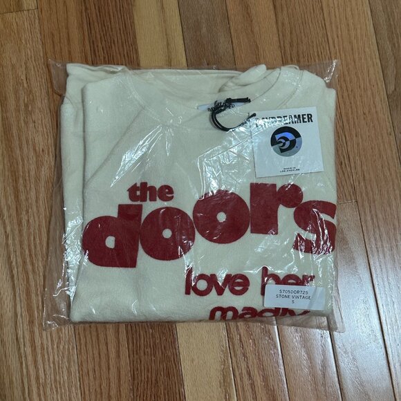 NWT Daydreamer The Doors Love Her Madly Reverse Raglan Sweatshirt - Size Small - Picture 7 of 10